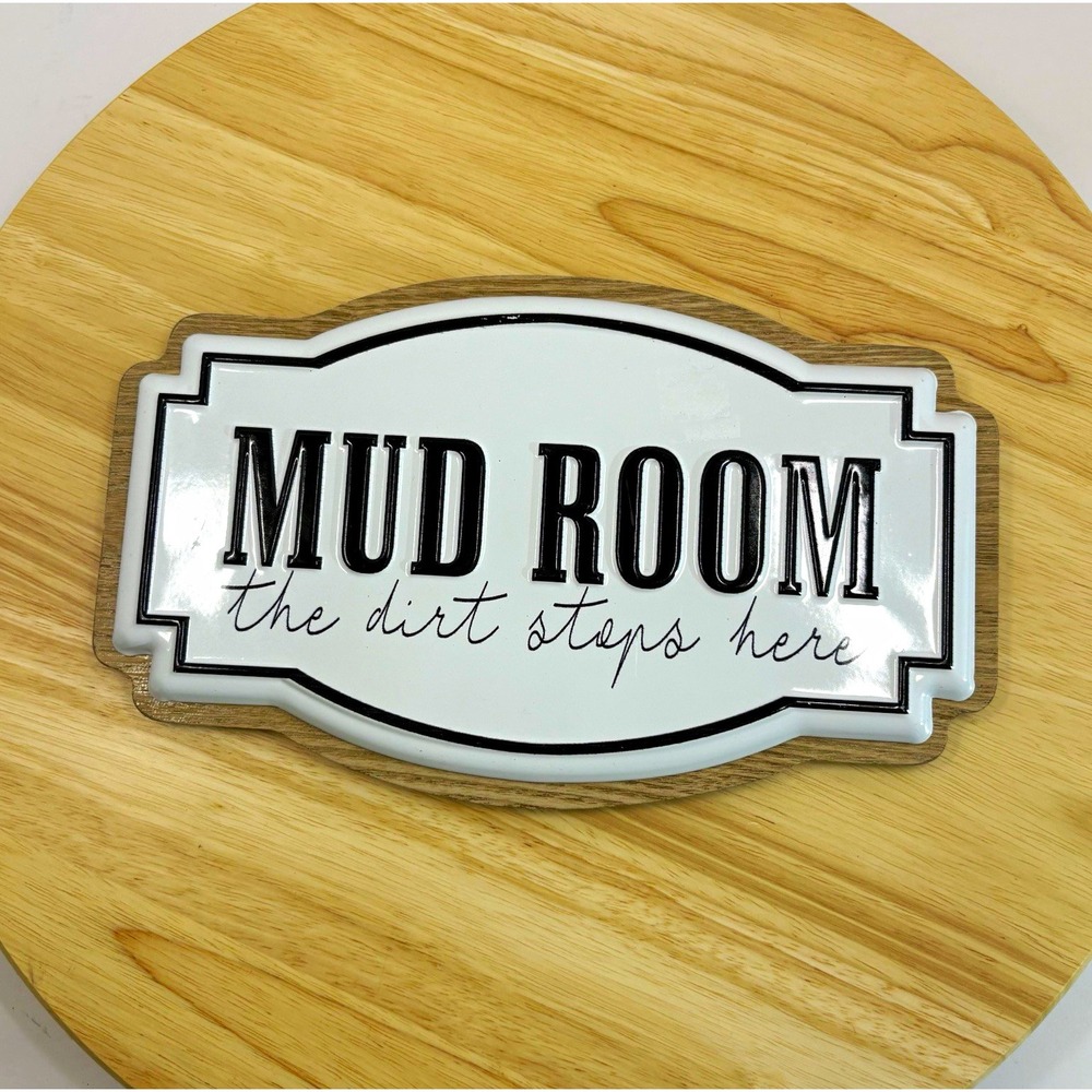 Hobby Lobby Mud Room The Dirt Stops Here Wood Metal Hanging Wall Sign 2548105